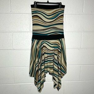 < Vintage Body Central Strapless Asymmetrical Dress >